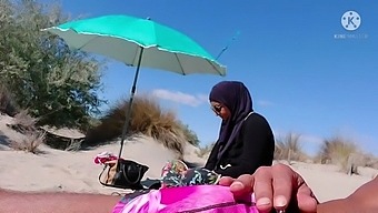 I Expose Myself At The Beach And Surprise A Muslim Man!