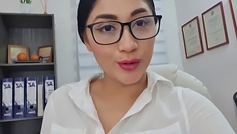 Caught In The Act: Office Secretary Pleasures Herself For Job Security