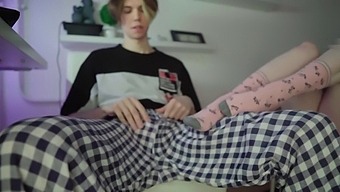 Teen Sister Indulges In Foot Fetish With Her Brother