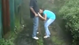 Black Couple Engages In Public Amateur Blowjob