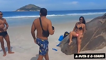 Intimate Moments Caught On Camera During A Nudist Beach Photo Shoot With Two Black Individuals