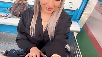 Petite Latina Gives A Blowjob And Rides In Cable Car With Her Stepbrother'S Friend
