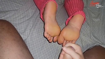 I Made My Stepbrother Cum On My Feet