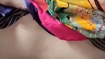Indian Wife Pees Outdoors In The Countryside
