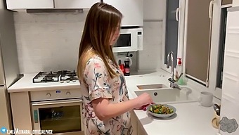 Stepmother Gives A Handjob To Her Teenage Stepson